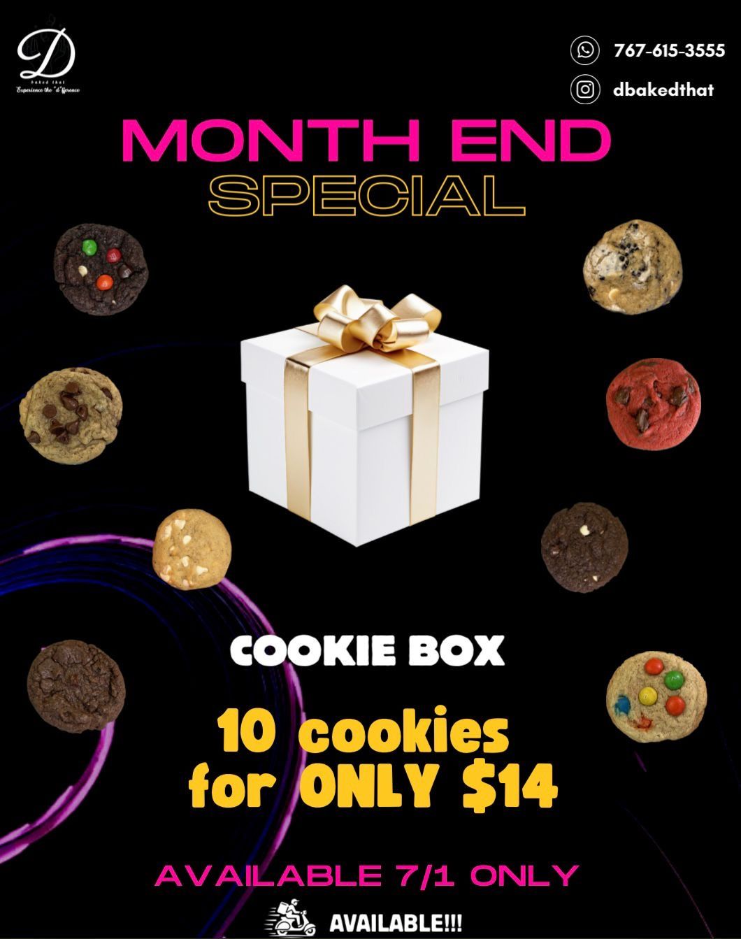 Month End Sale - Box of 10 Cookies 