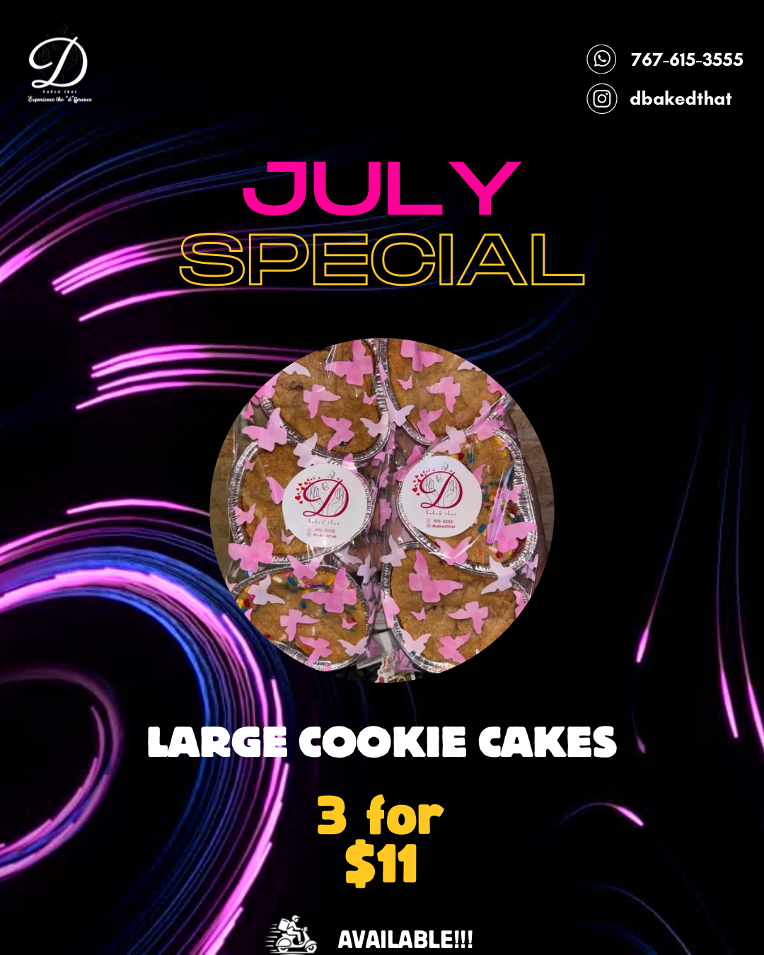 July Special- Cookie Cakes- Large