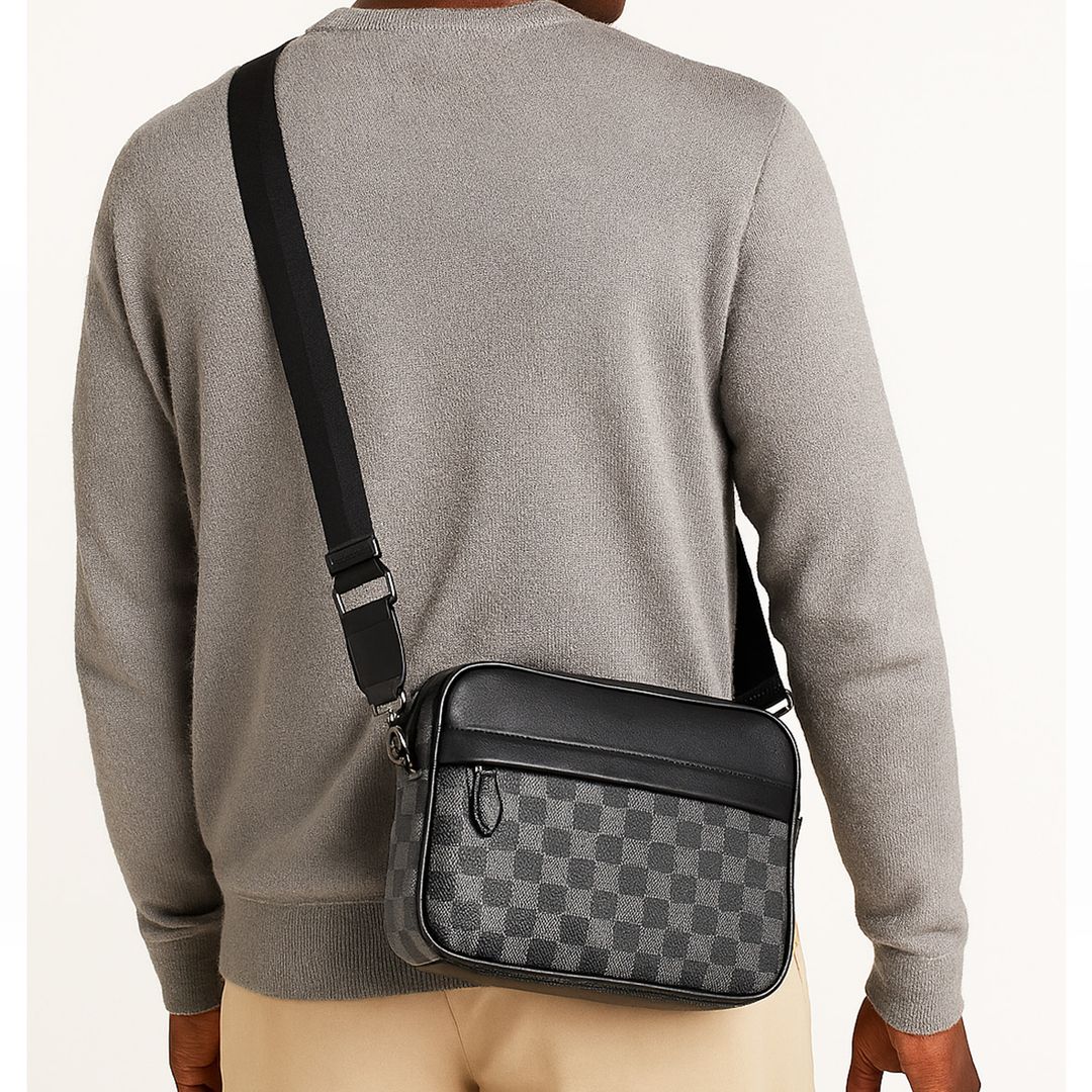 Sac à Bandoulière carré décontracté en cuir PU de haute qualité pour homme