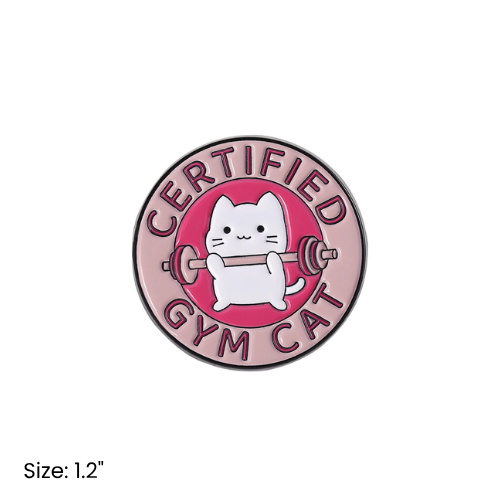 Certified Gym Cat Pin