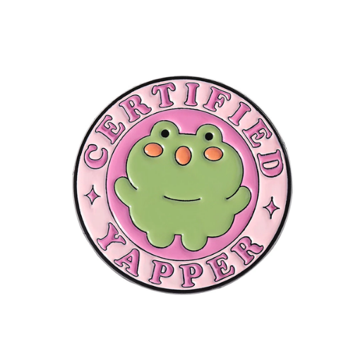 Certified Yapper Frog Pin