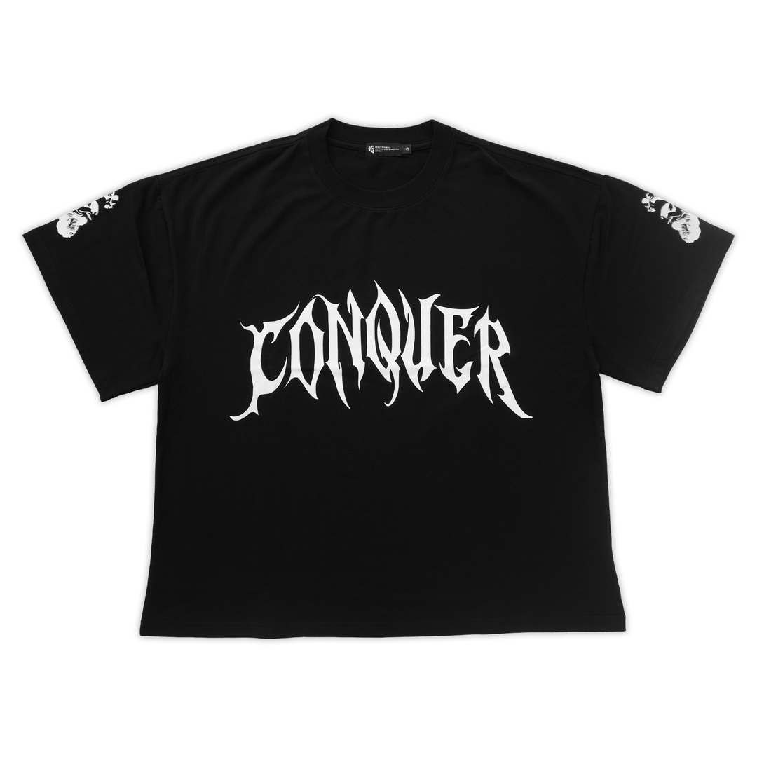 Reject Weakness 'Conquer V2' Oversized Tee in Black