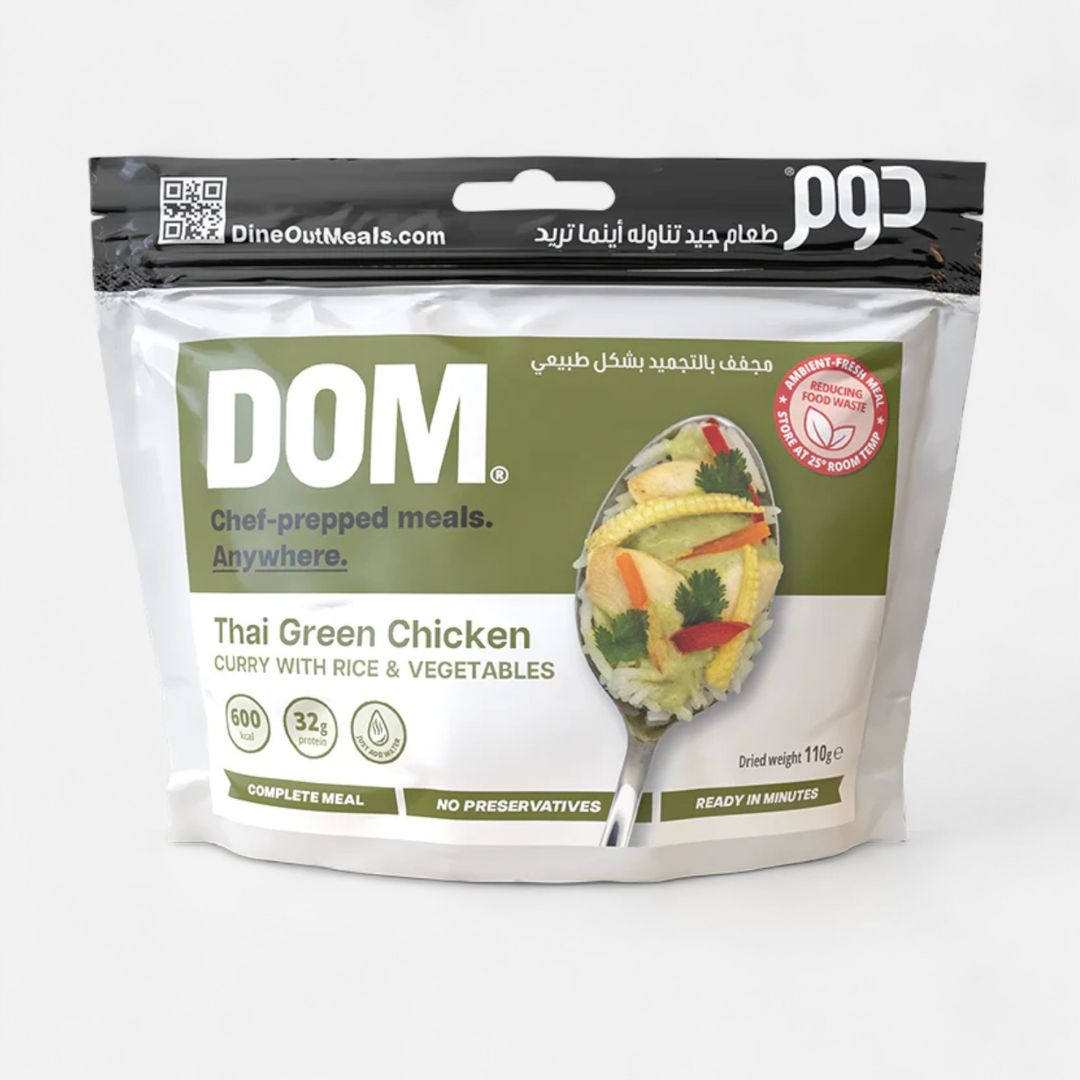 DineOutMeals Thai Green Chicken Curry with Rice 250g