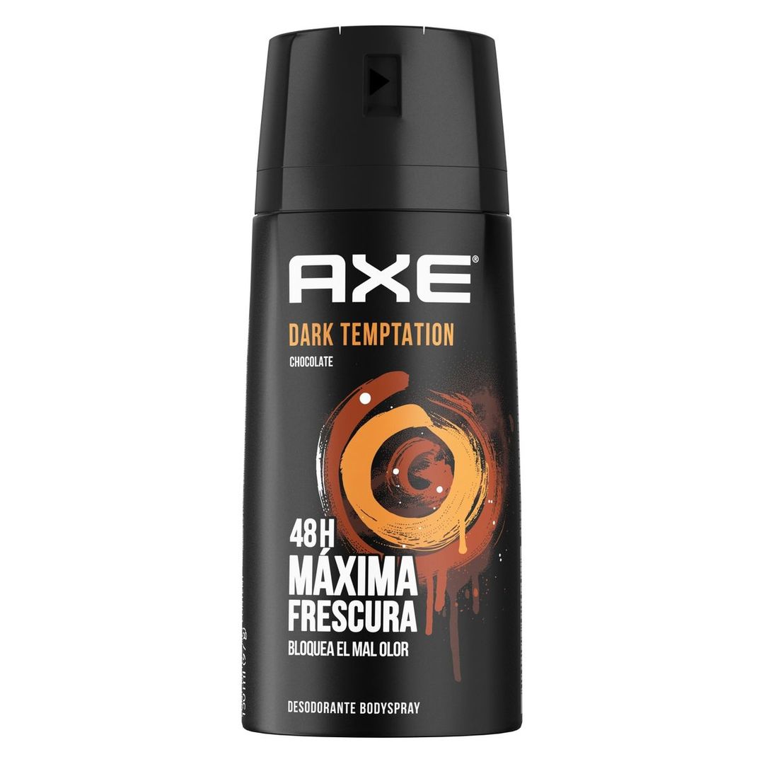 Axe Desodorante Dark Temptation Chocolate, Máxima Frescura 150 Ml