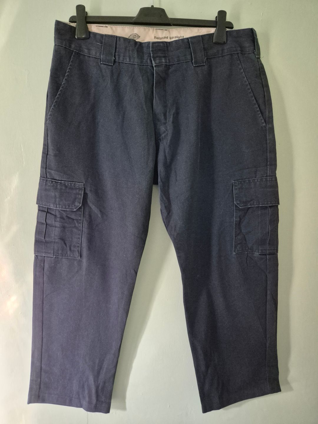 Dickies Relaxed Straight Fit Navy Trousers size 34 x 26