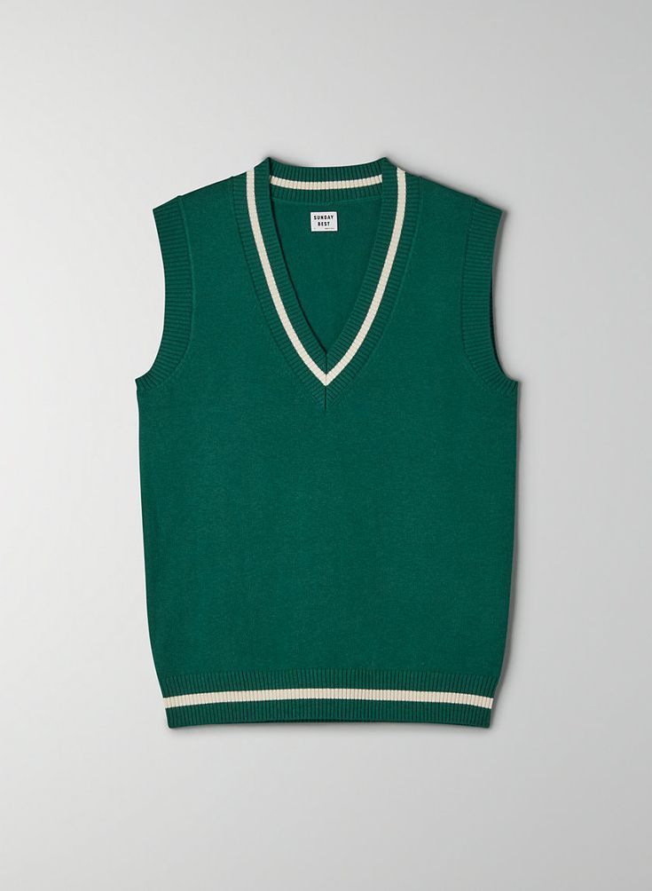 Pull sans manches en laine 