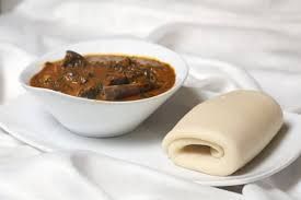 Ogbono Soup with Semo plus Beef