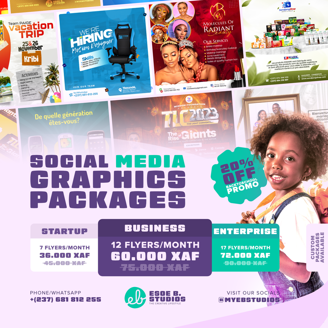 (Business) Social media graphics package | 12 Flyers/Month