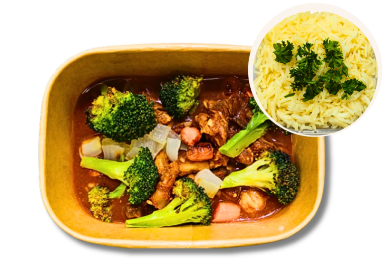 Homestyle Beef Stew with Butter Basmati Rice