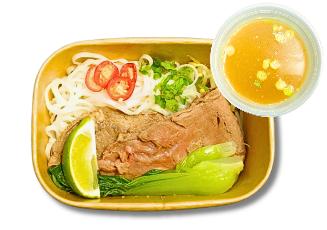 Sliced Beef Pho Noodle Soup with Rice Noodle