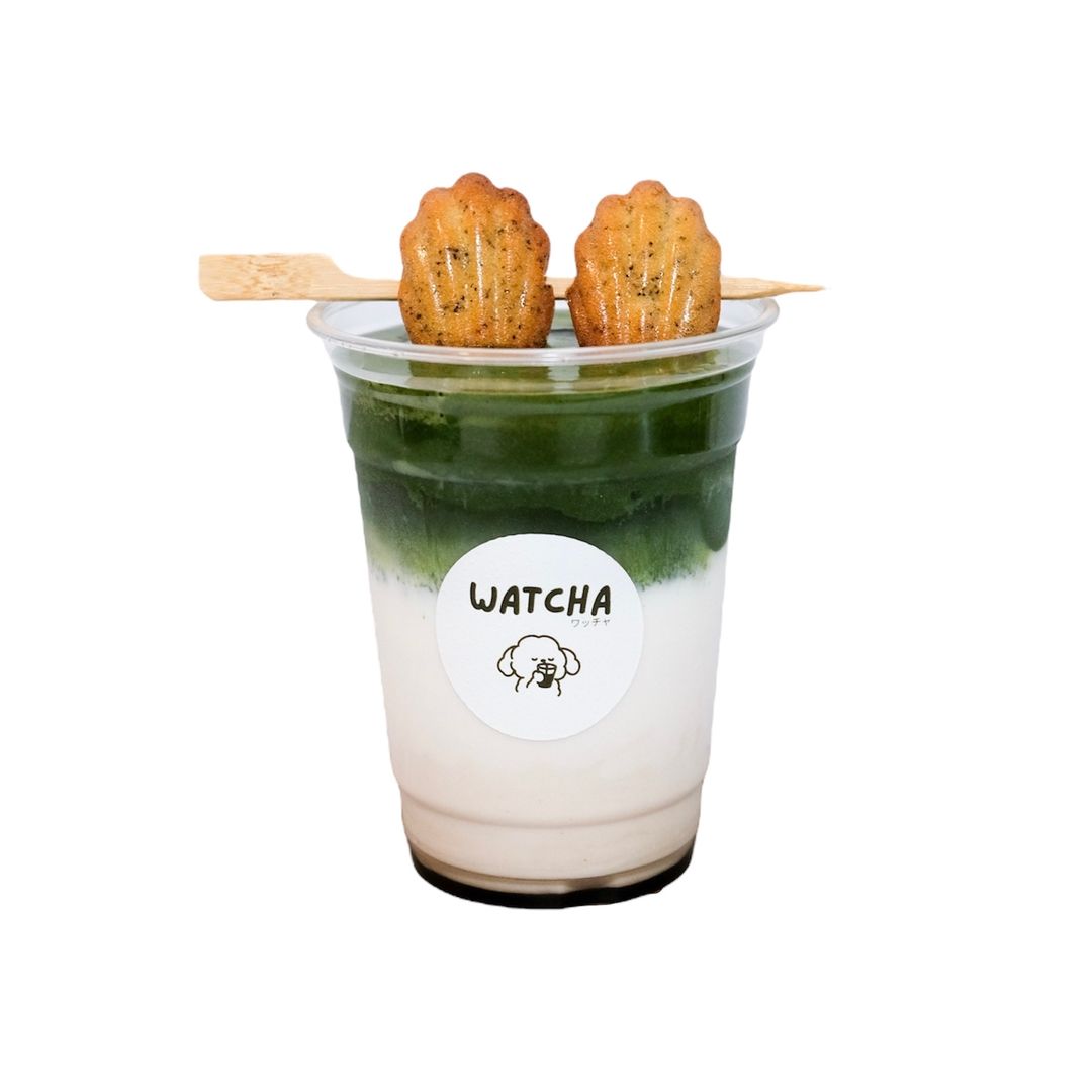 Signature Iced Matcha Latte with Mini Earl Grey Madeleines