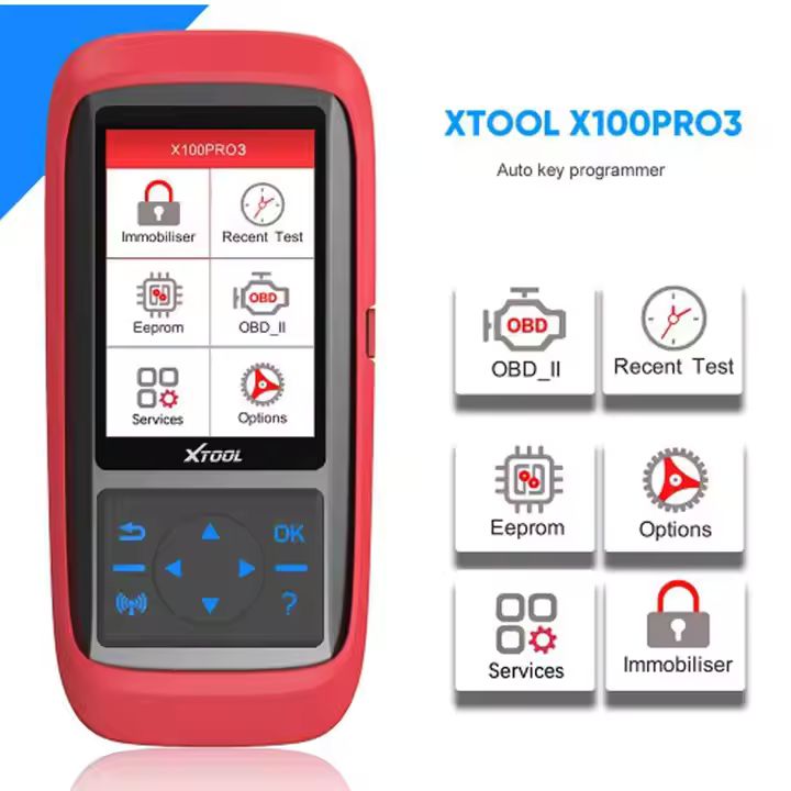 XTOOL X100 PRO3 – Programmateur de clés auto OBD2 + 7 fonctions spéciales