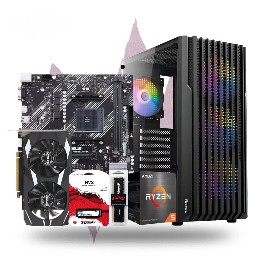 PC RYZEN 5 SERIE 5000 + RTX 3050 6GB OC