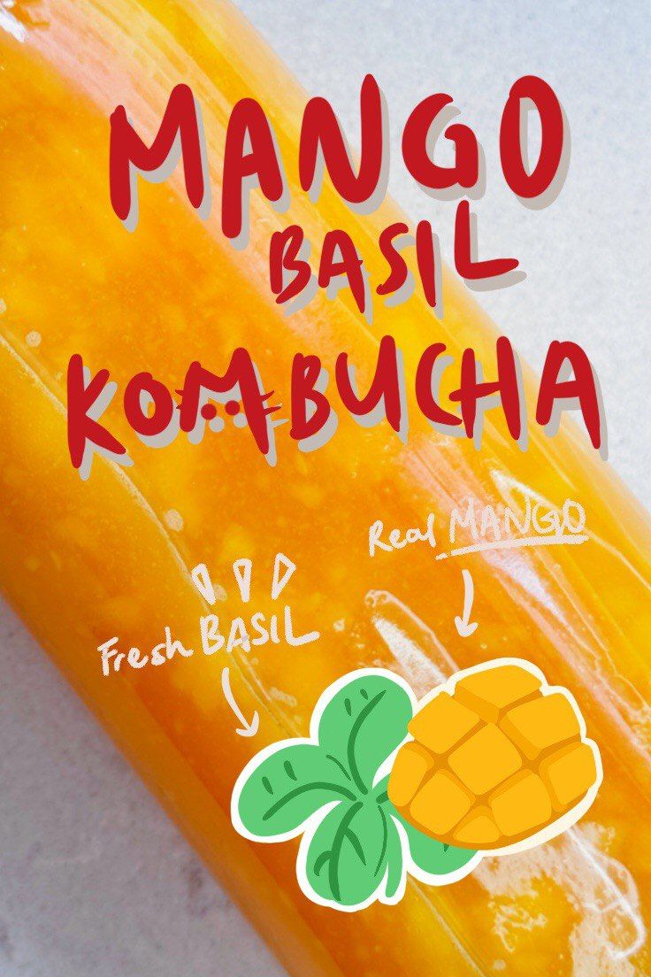 Mango Basil Kombucha (Iced Only)