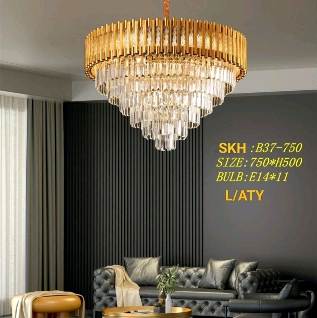 Lampu gantung kristal minimalis B37/75cm