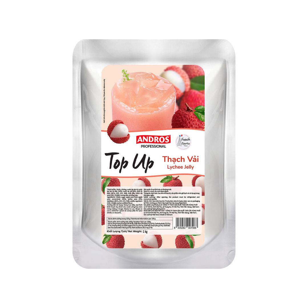 Andros Lychee Top Up Jelly 1kg