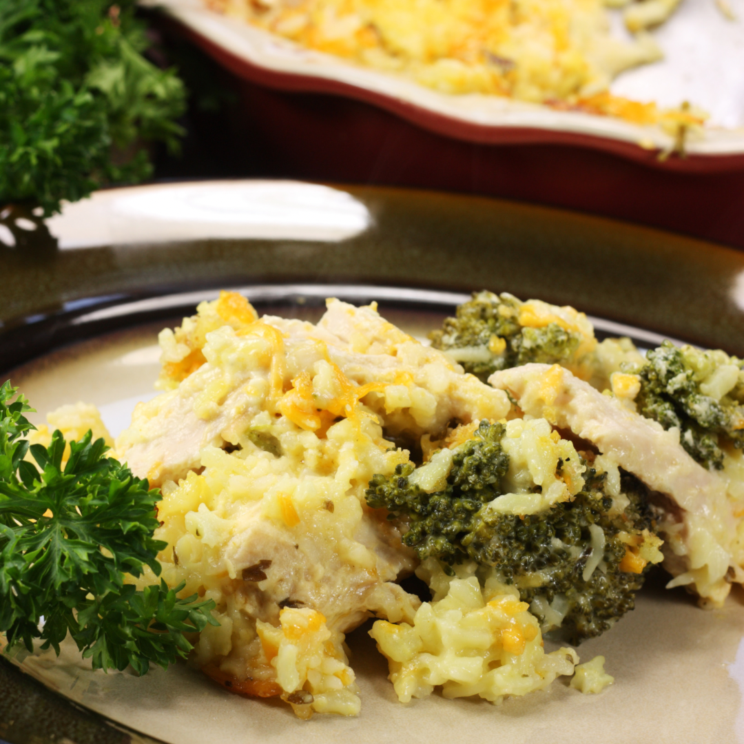 Parmesan Crumbed Chicken & Broccoli Bake