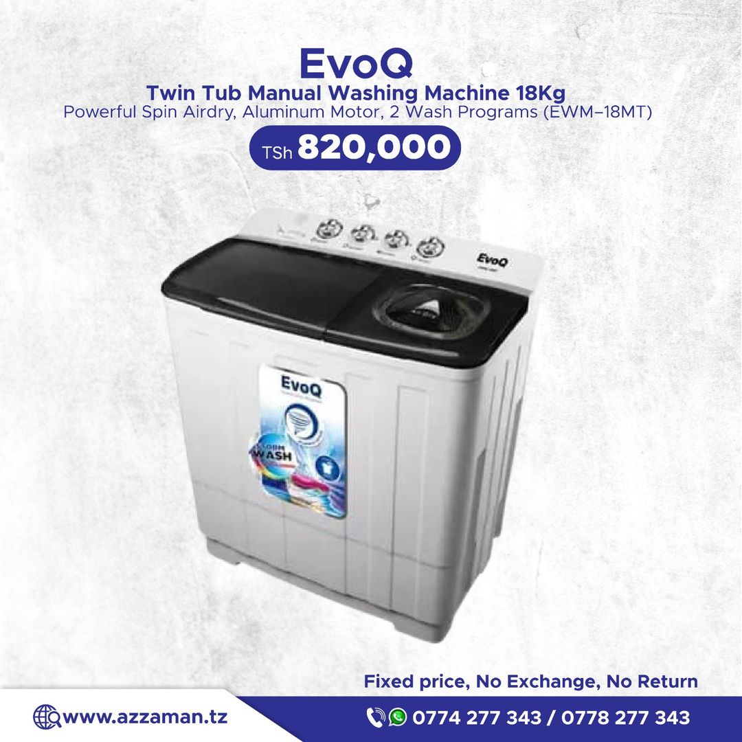 Evoq Washing Machine 18kg