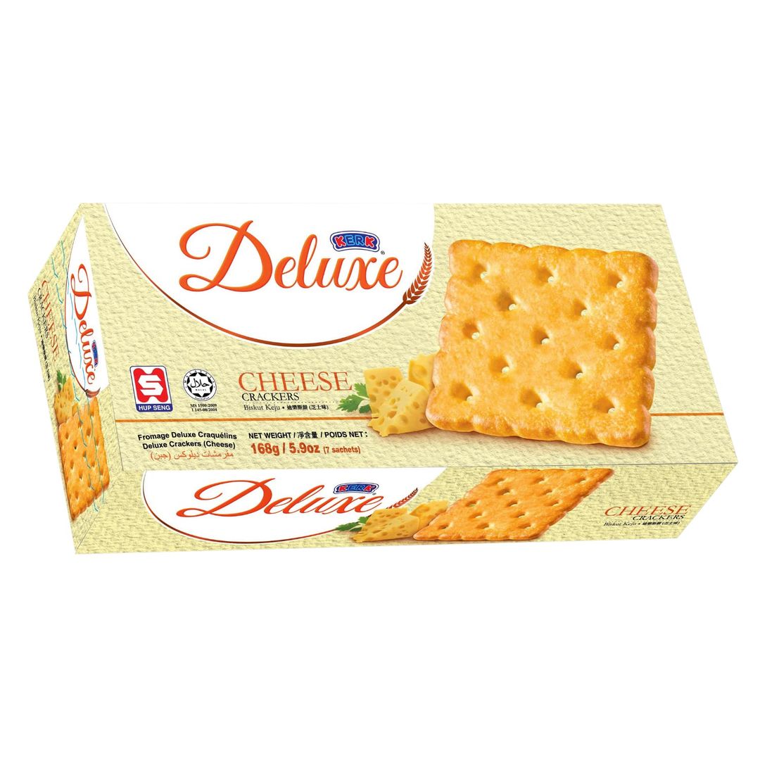DELUXE CHEESE FLAVOURED CRACKERS 168G
