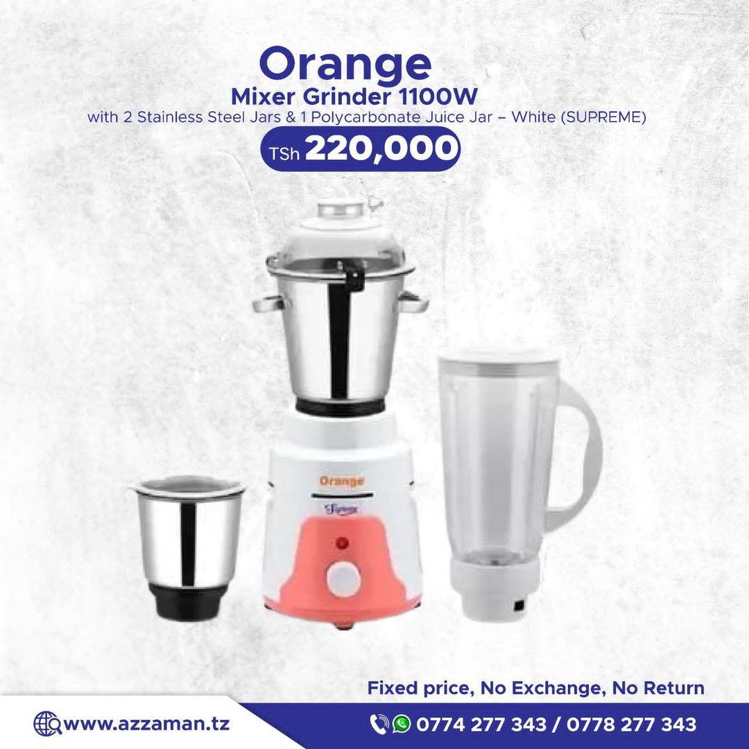 Orange Mixer Grinder 1100W