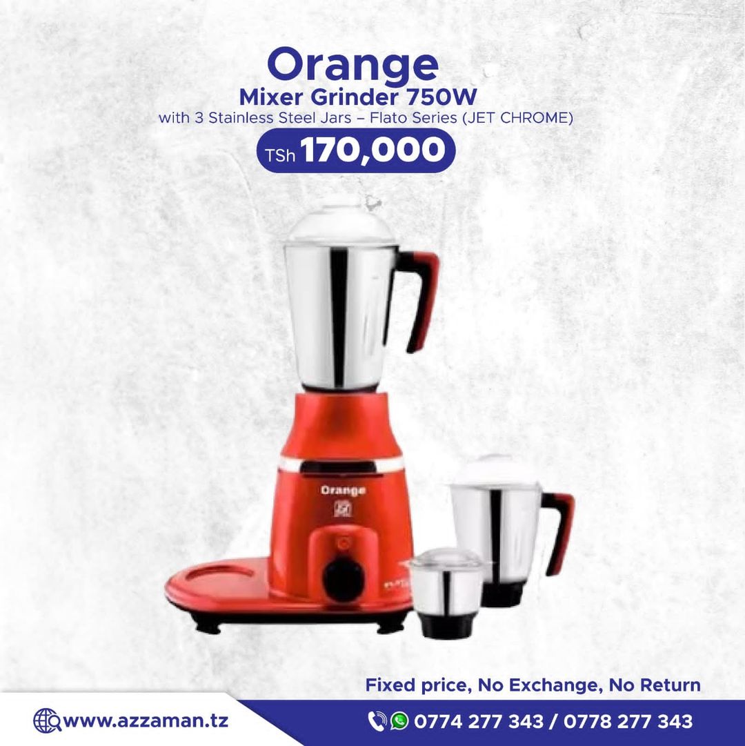 Orange Mixer Grinder 750W