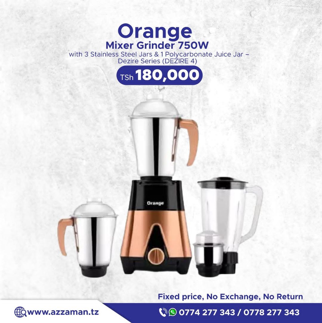 Orange Mixer Grinder 750W 