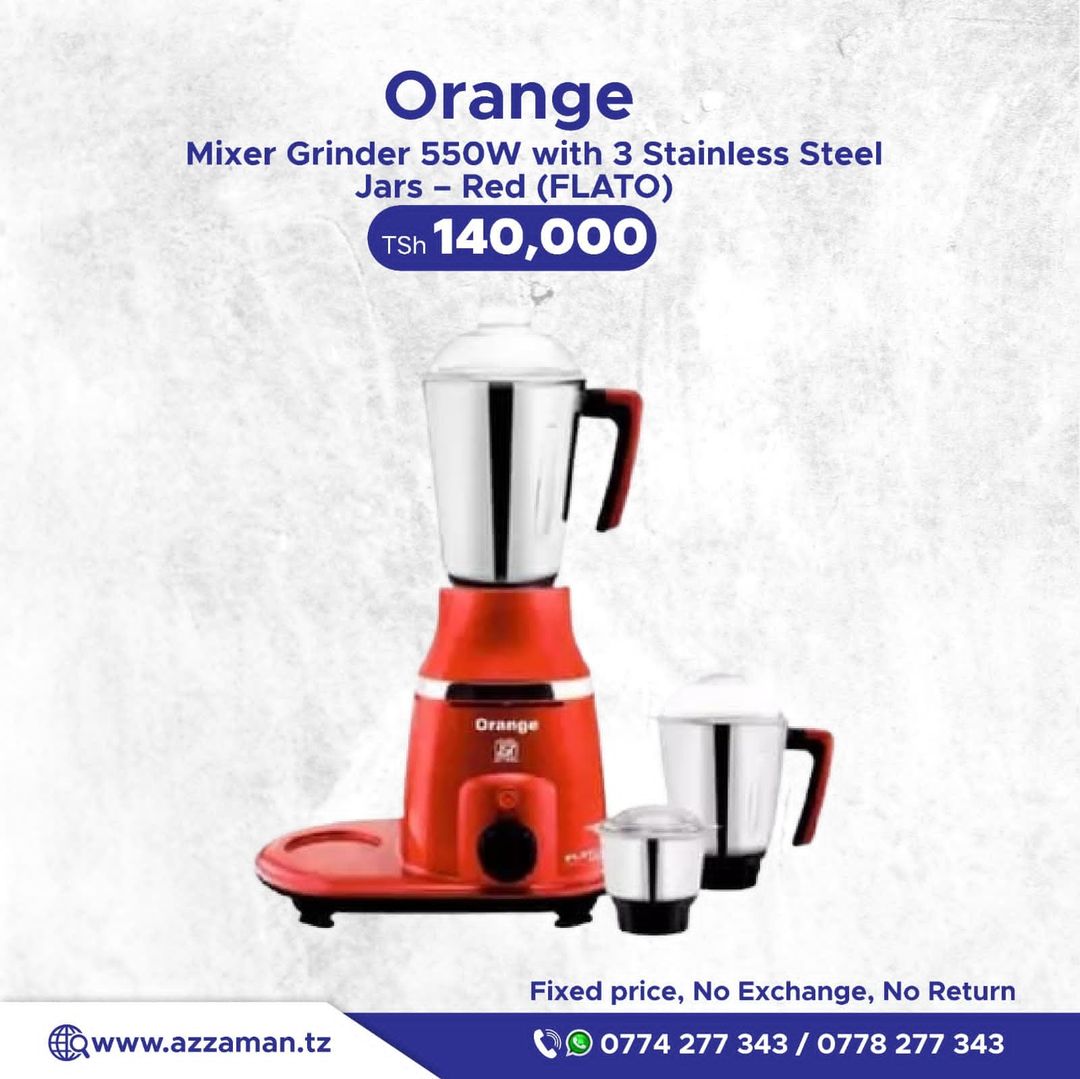 Orange Mixer Grinder 550W 