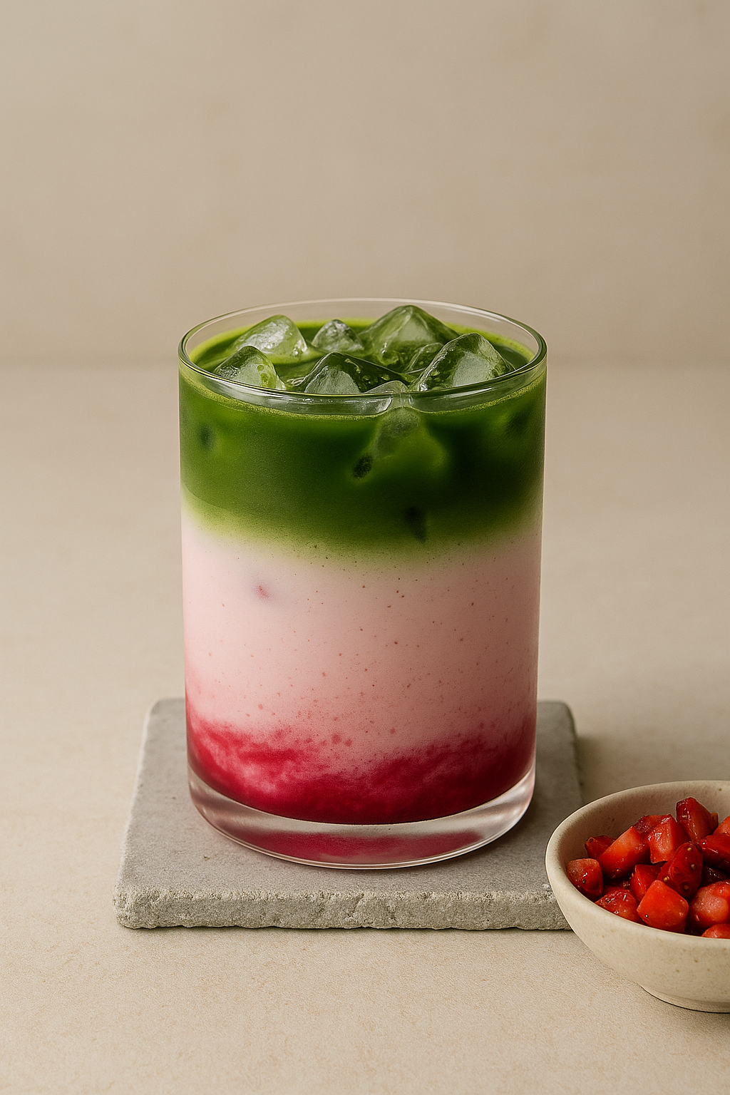 Iced Strawberry Matcha Latte