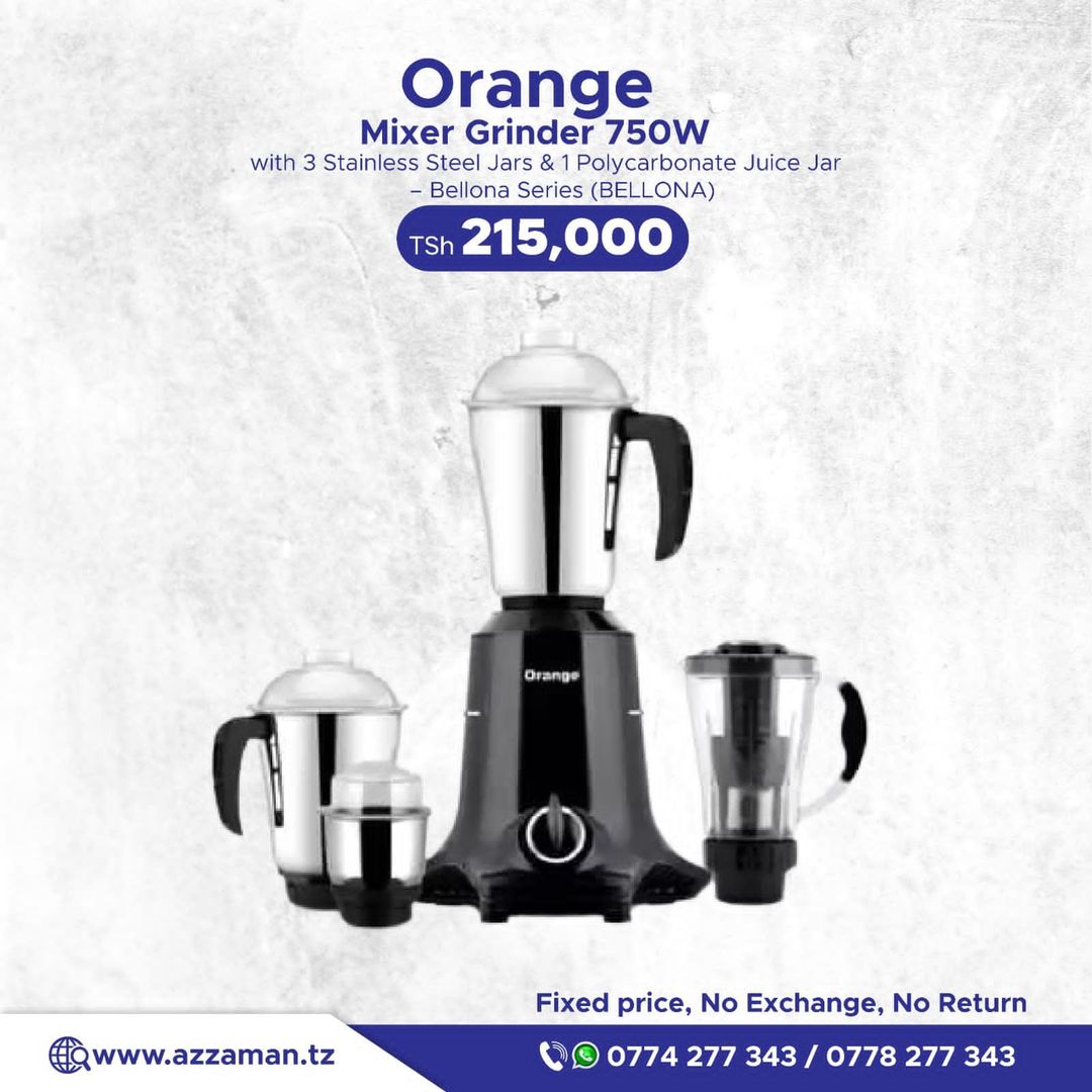 Orange Mixer Grinder 750W 