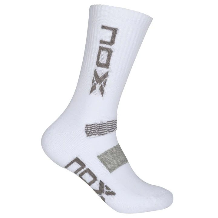 NOX Men's MC White Socks (Grey Logo)