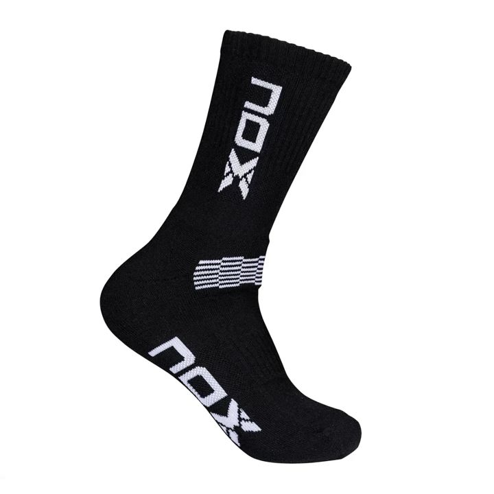 NOX Men's Black Socks (White Logo)