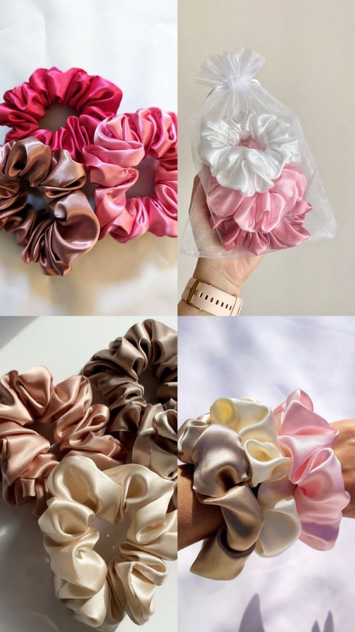 Satin scrunchies 