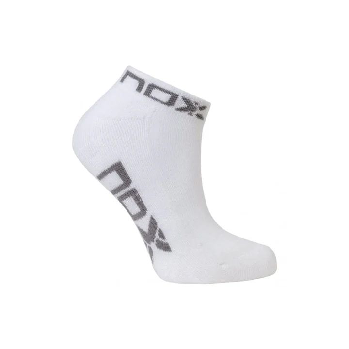 NOX Women Ankle Socks White (Grey Logo)