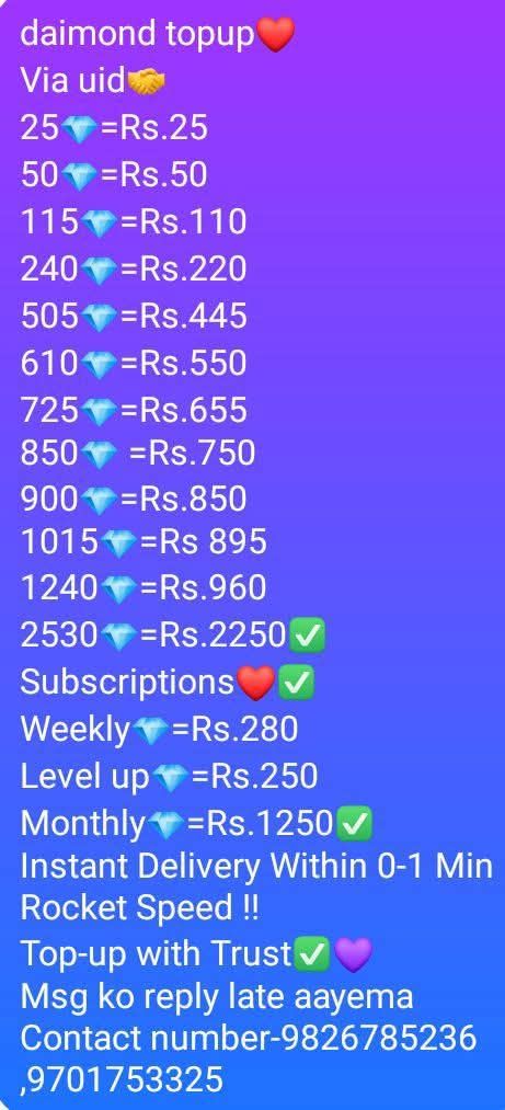 Free fire topup Nepal 