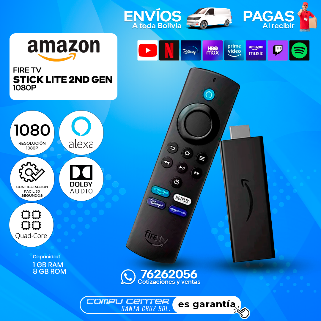 AMAZON FIRE TV STICK LITE / RESOLUCION FULL HD / AMAZON ALEXA