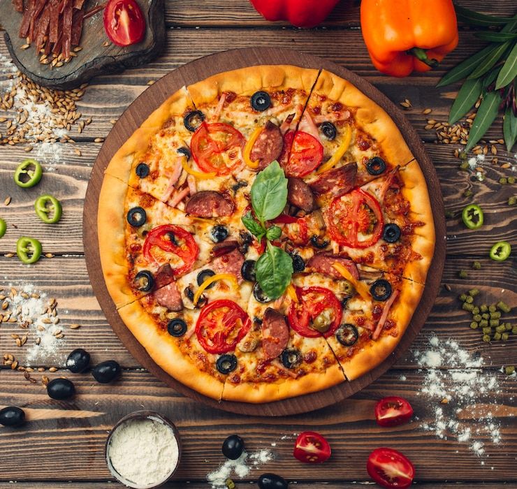 PIZZA : 🍕, SMALL, MEDIUM, LARGE 
