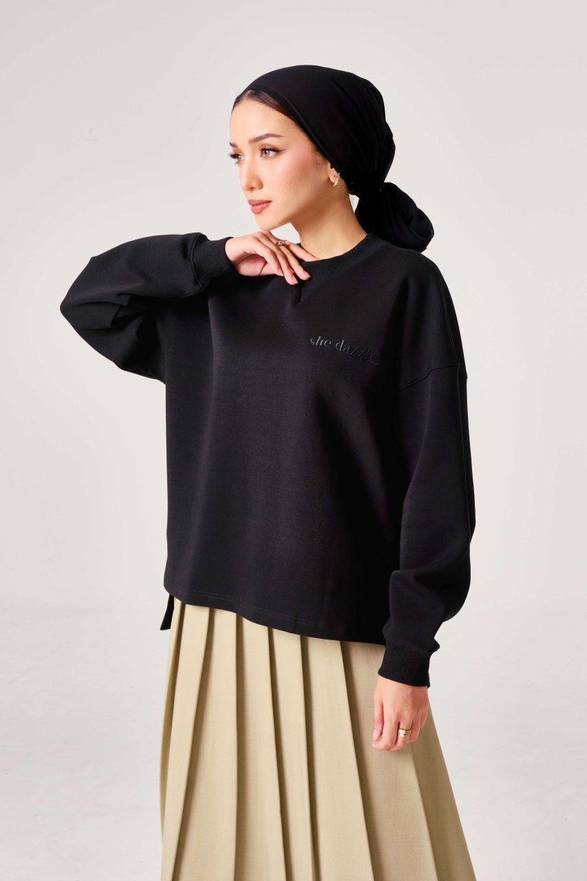 (Pre-order) She Dazzle Elora Jumper - Black