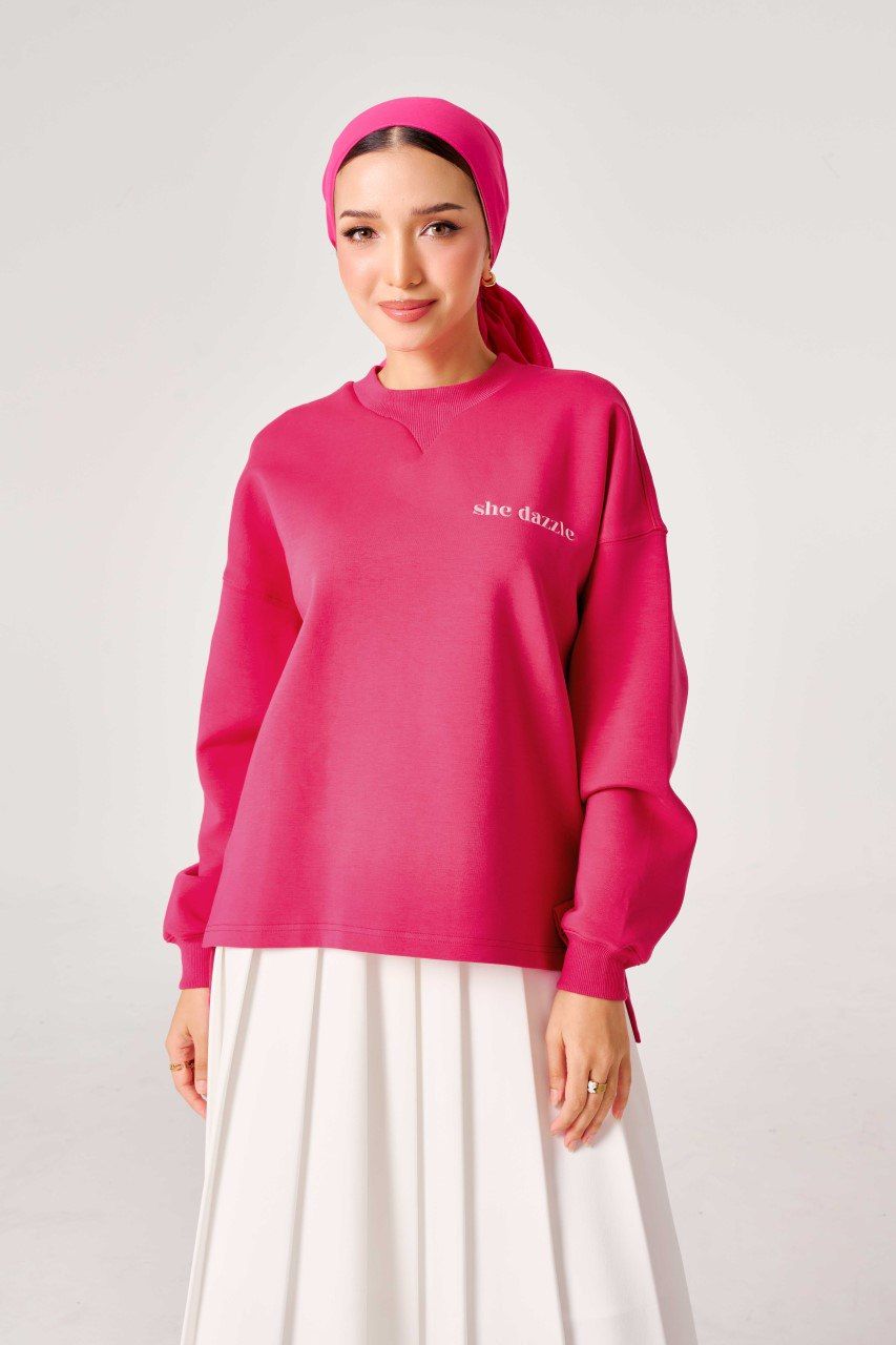 (Pre-order) She Dazzle Elora Jumper - HotPink