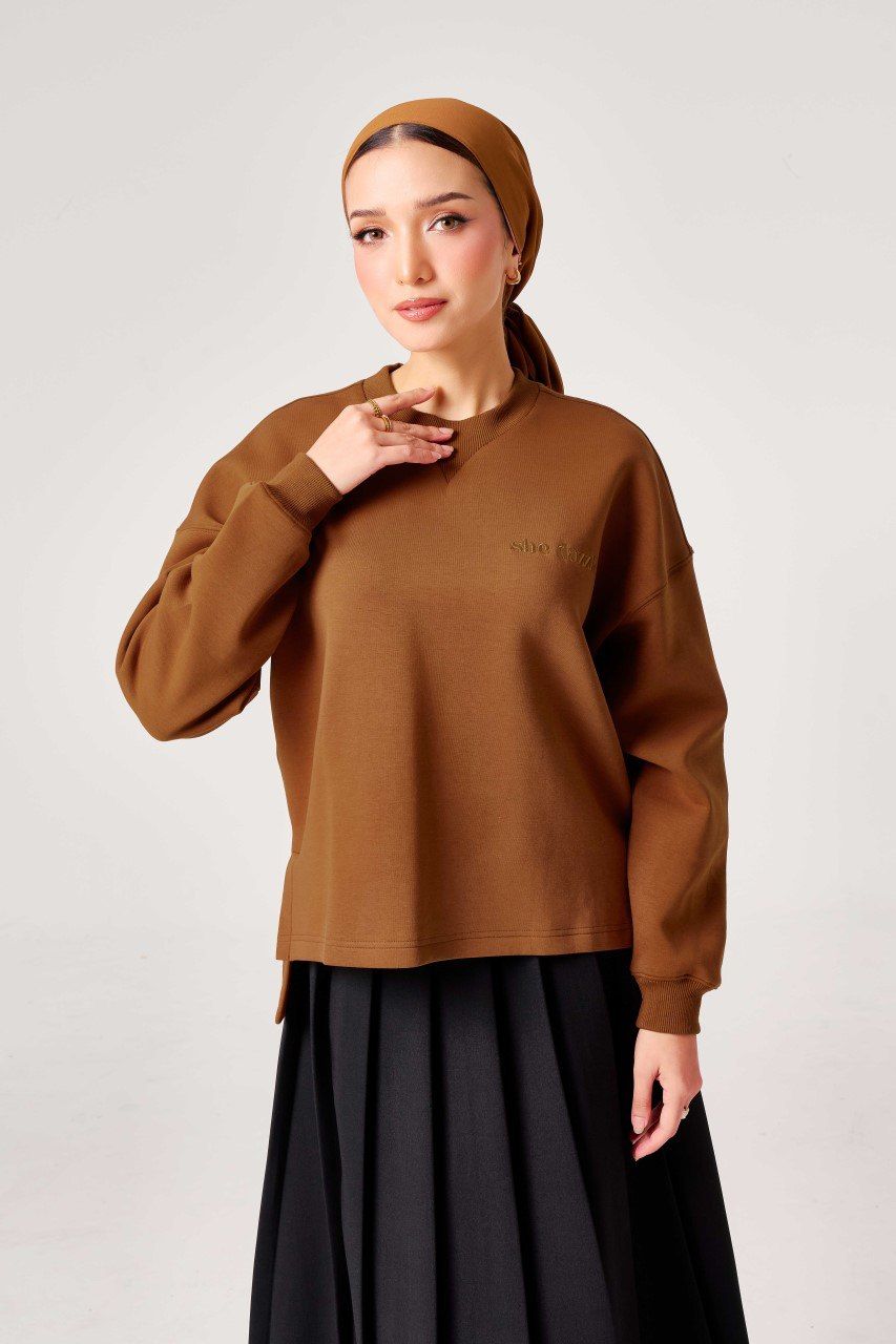 (Pre-order) She Dazzle Elora Jumper - Cinnamon Brown