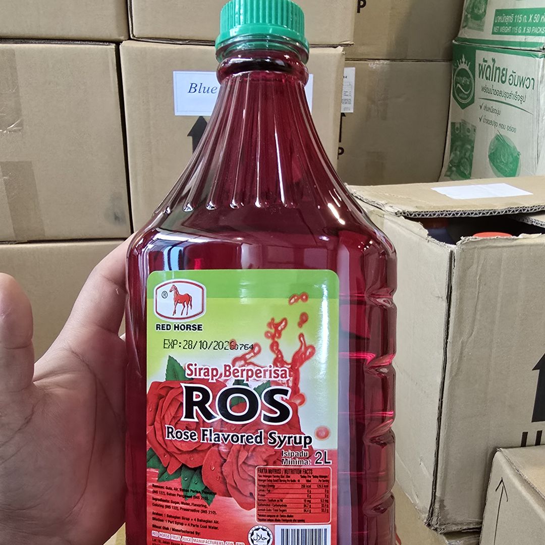 10pots- Red Horse Rose Syrup 2L (ctn)