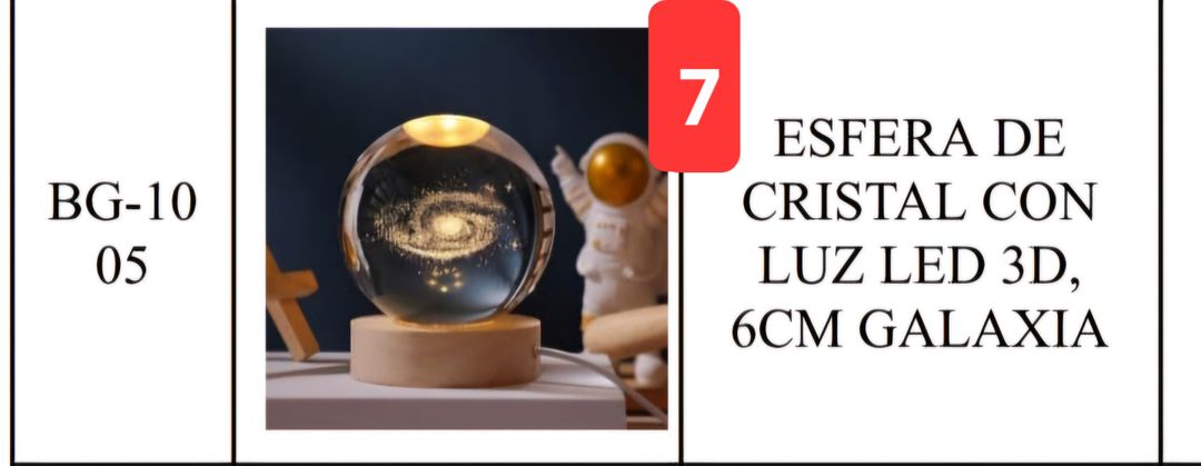 Lampara de Cristal Esferas 3d 