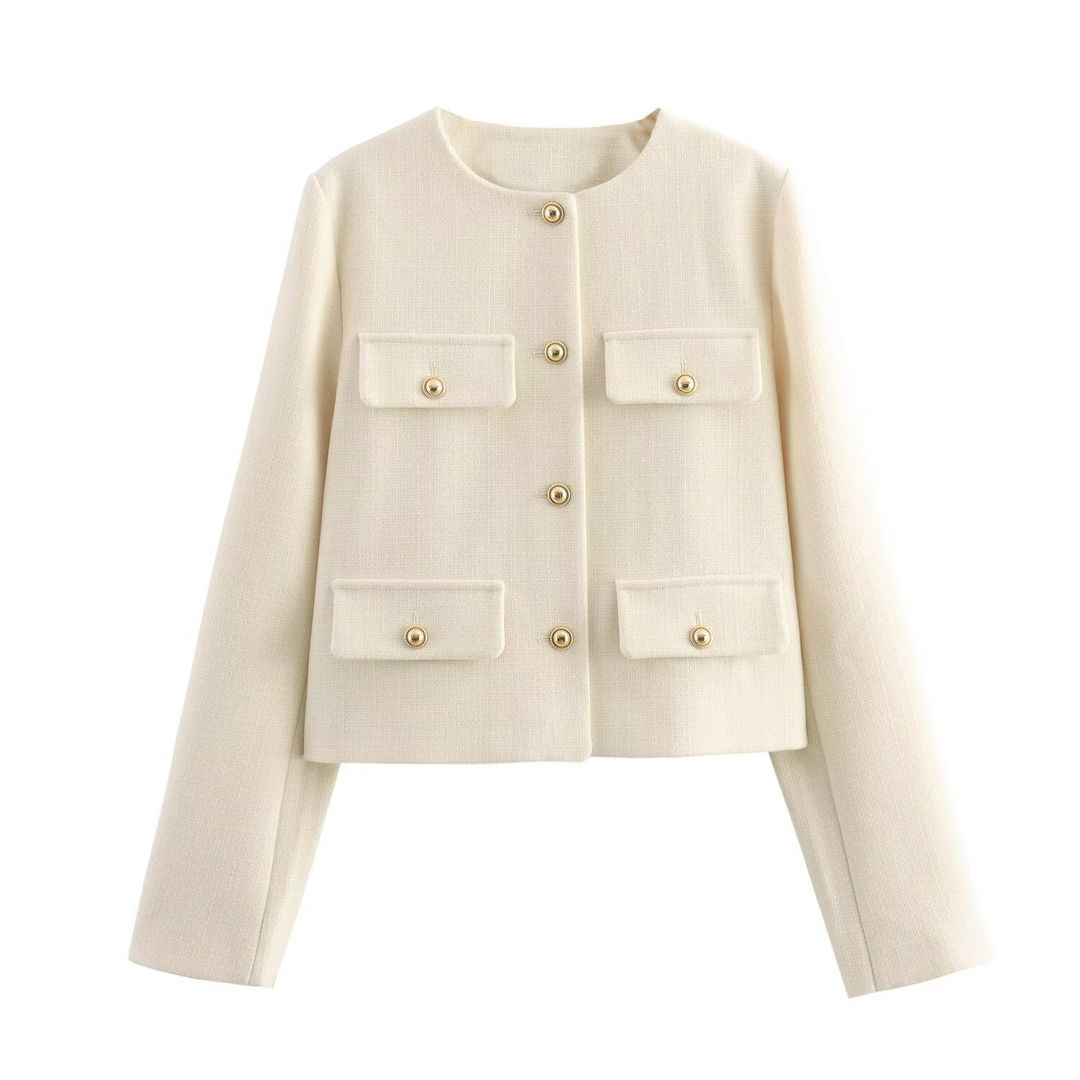 Korean Crop Blazer Coat