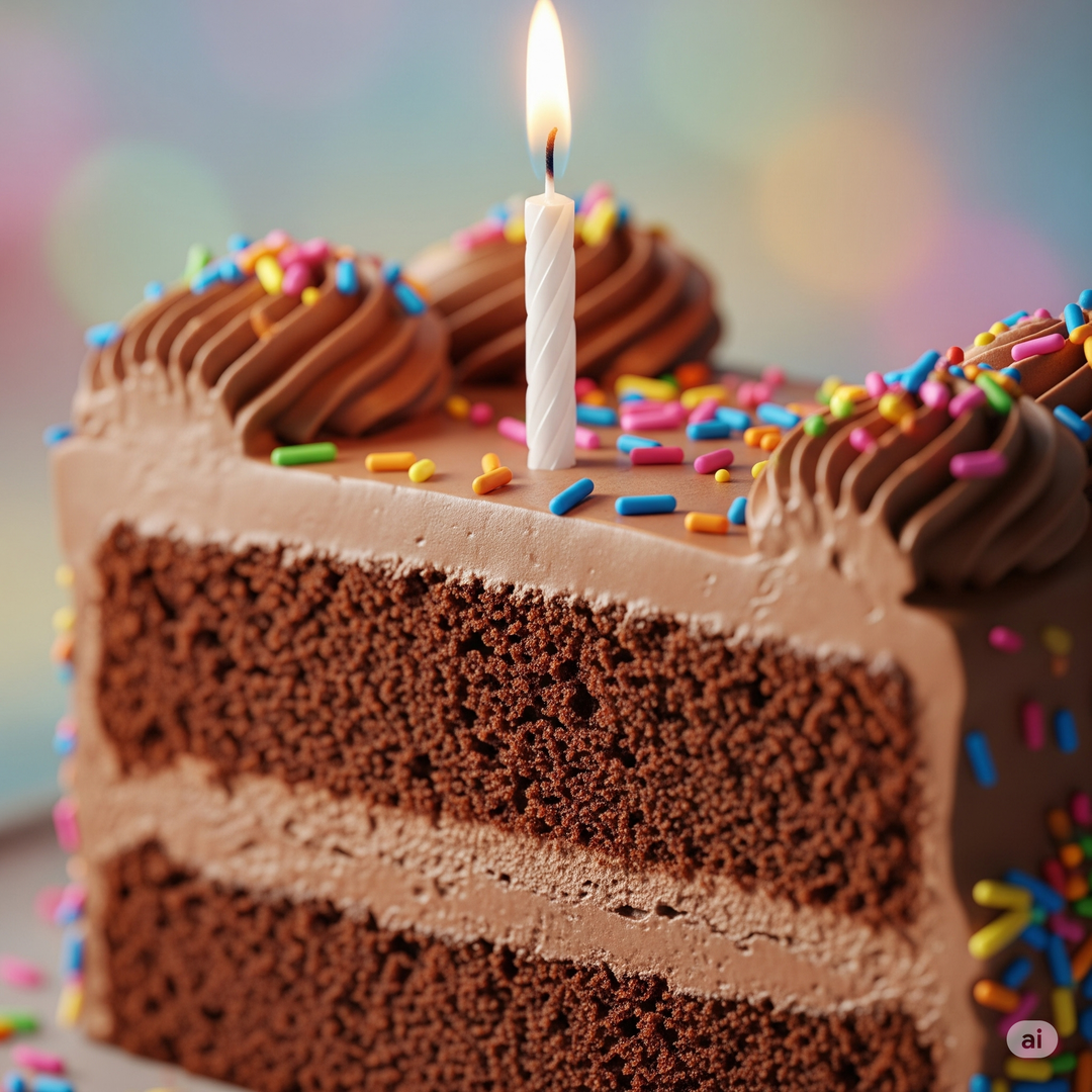 Gâteau d'anniversaire ( tranche)