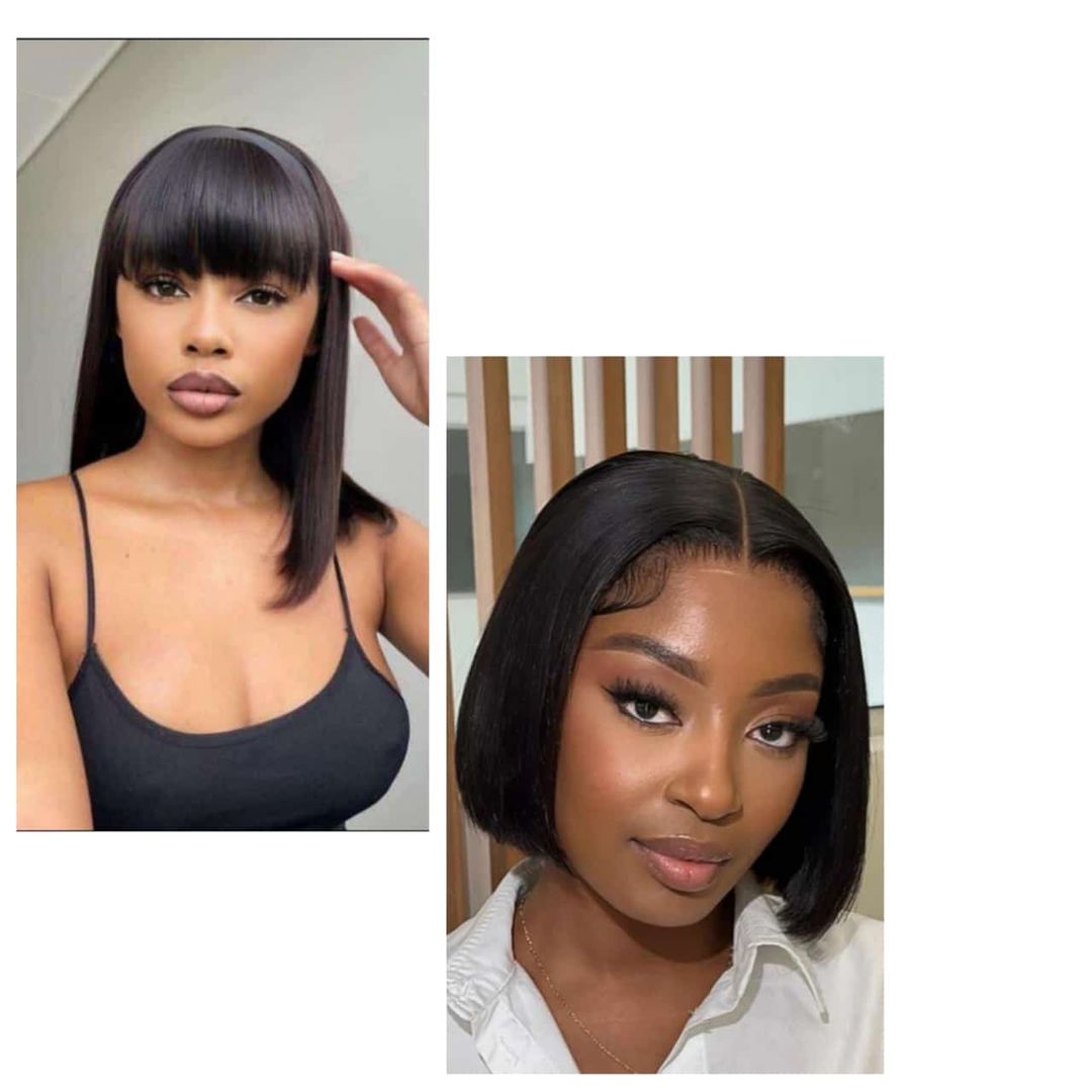 💃 combo Brazilian  14inch fringe and 10inch bob full frontal