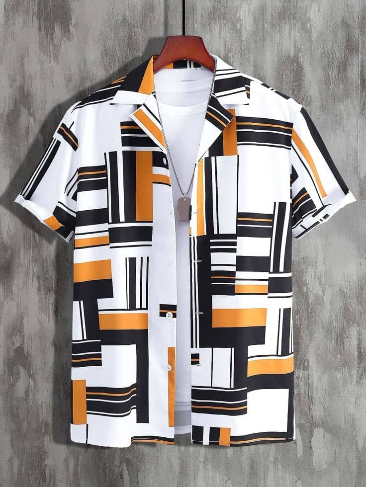 Chemise Graphique Rétro Chic