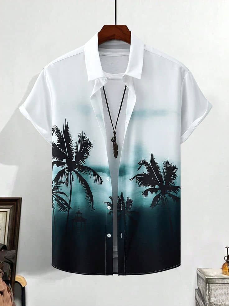 Chémise Décontractée Tropicale Homme