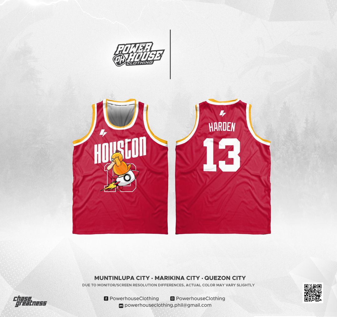 BASKETBALL JERSEY (HOUSTON ROCKETS X POKEMON)