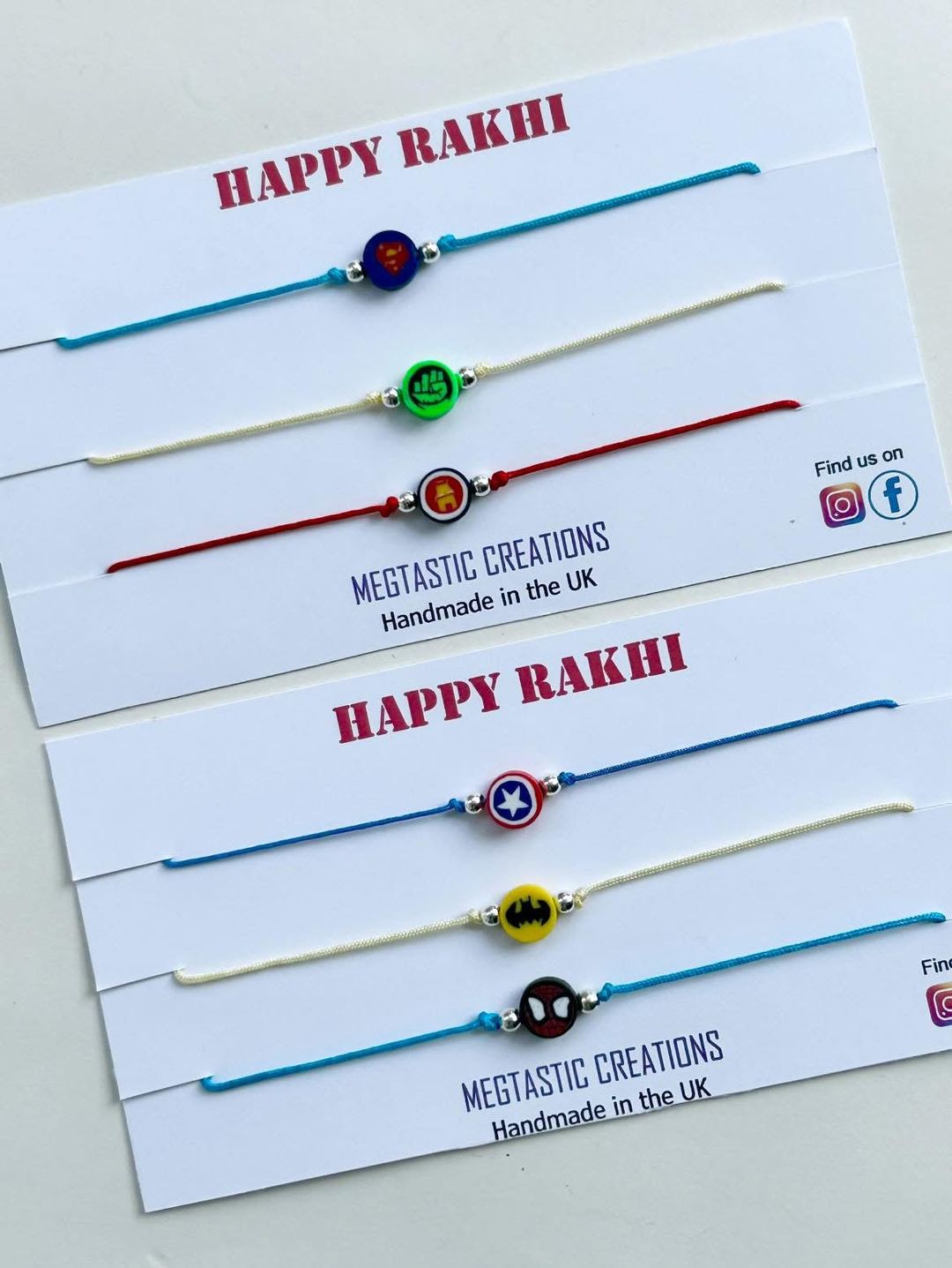 Superhero rakhi set, Batman, Superman