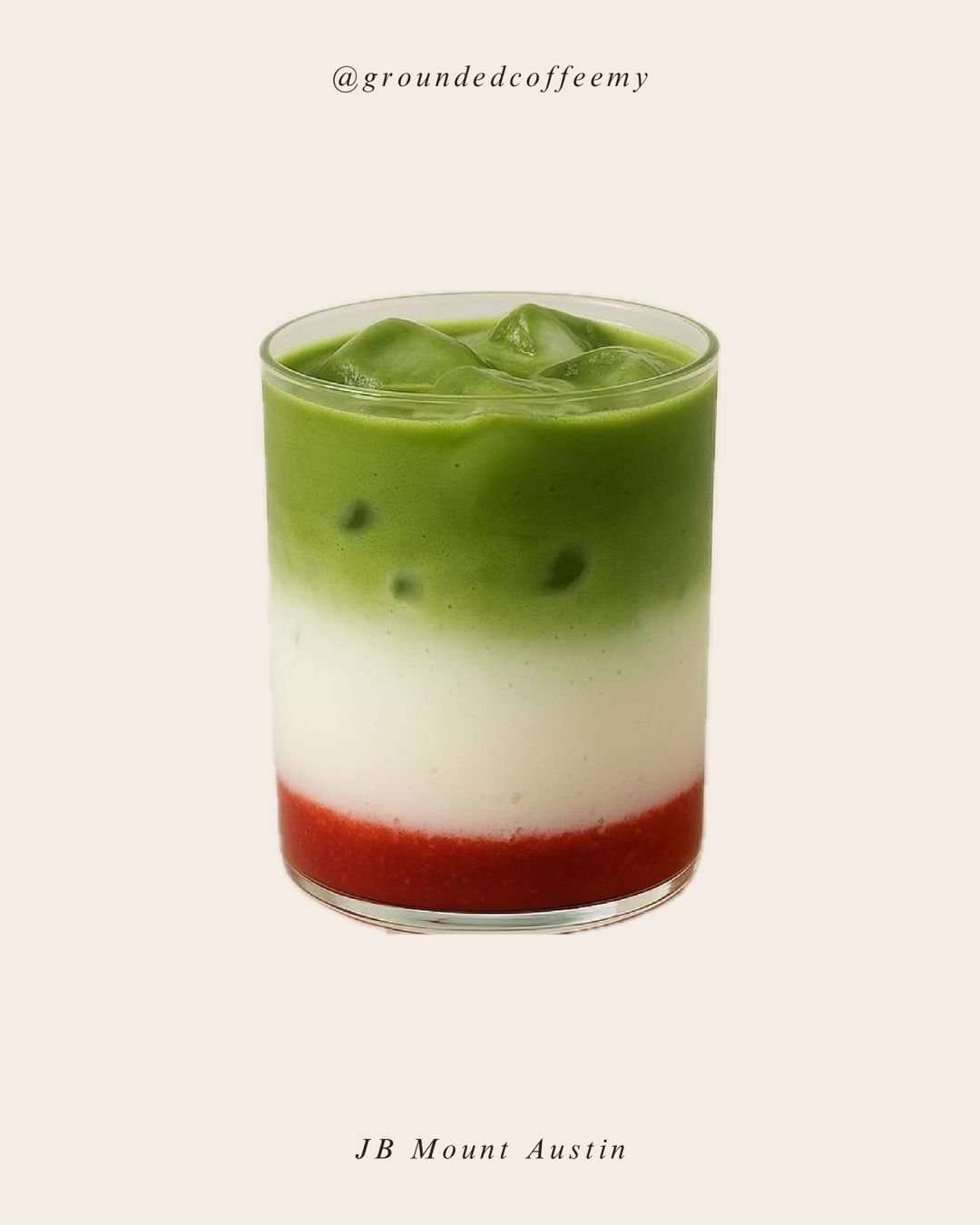 Strawberry Matcha Latte (Iced)