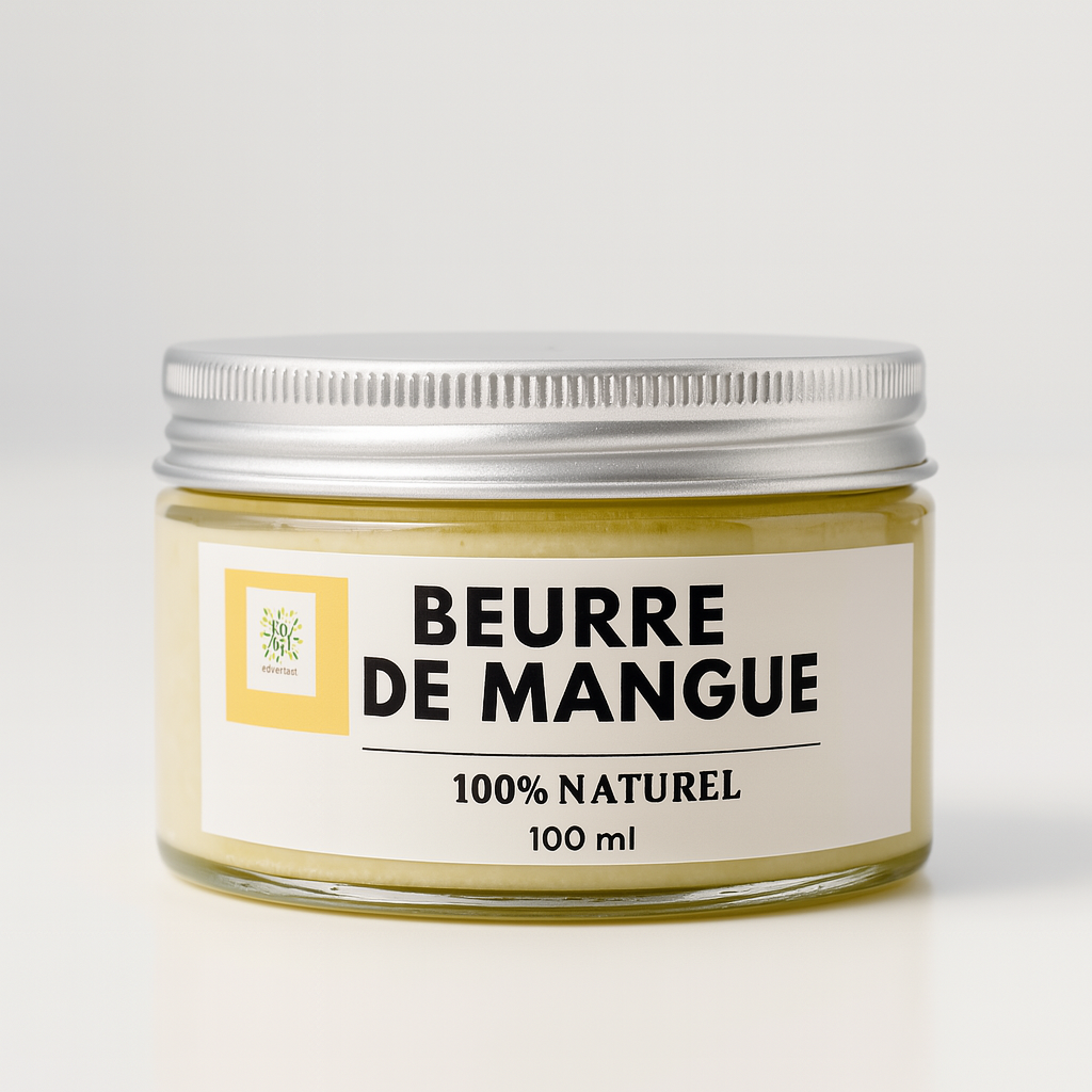 Beurre de Mangue Hydratant – Nutrition Intense pour Peaux Sèches & Cheveux Abîmés